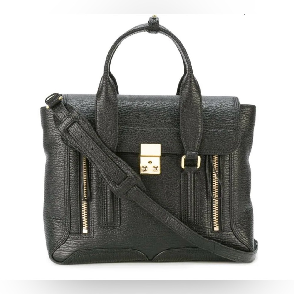 3.1 Phillip Lim Medium Pashli Satchel Bag Color Black